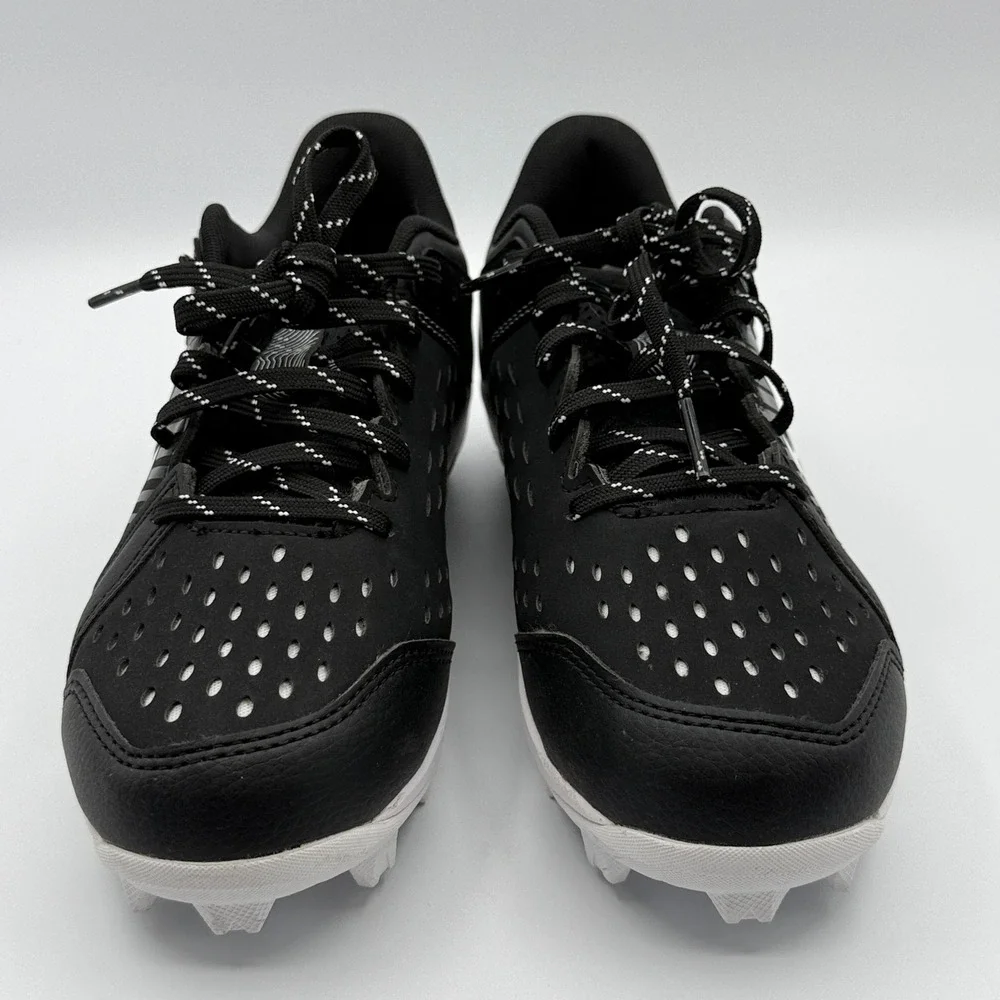 Under Armour Leadoff RM Baseball Cleats Kids 1.5Y Black White 3025593-001